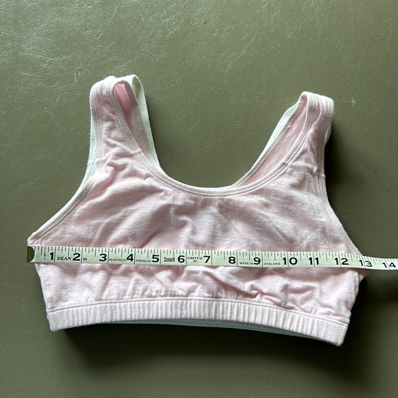 Fruit Of The Loom Training Bra Racerback Sports Bra Size 34 (2) White & (1) Pink - Picture 5 of 6